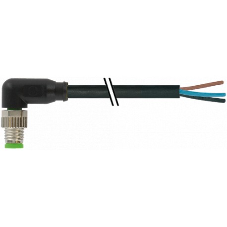 7000-08021-6200300 - 7000-08021-6200300 MURRELEKTRONIK M8 male 90° with cable PUR 3x0.25 black UL/CSA 3m