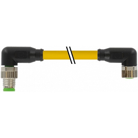 7000-88091-0310030 - 7000-88091-0310030 MURRELEKTRONIK M8 male 90° / M8 female 90° PUR 4x0.25 yellow UL/CSA + drag chain 0,3m