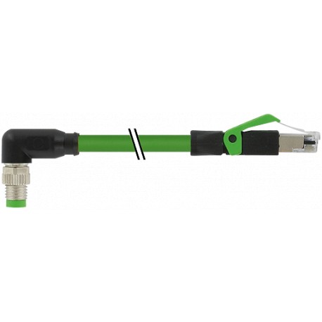 7000-89781-7910150 - 7000-89781-7910150 MURRELEKTRONIK M8 male 90° / RJ45 male 0° EtherCat PUR 1x4xAWG26 shielded green UL/CSA + ..