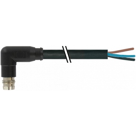 7000-08181-6300500 - 7000-08181-6300500 MURRELEKTRONIK M8 male 90° snap-in with cable PUR 3x0.25 black UL/CSA + drag chain 5m