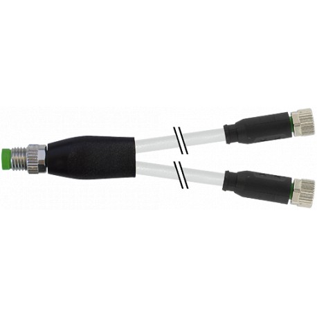 7000-87001-2100060 - 7000-87001-2100060 MURRELEKTRONIK M8 male Y-distributor / M8 female 0° PVC 3x0.25 gray UL/CSA 0,6m