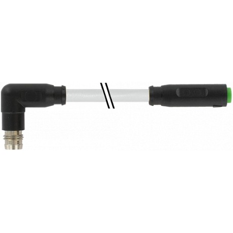 7000-88181-2300100 - 7000-88181-2300100 MURRELEKTRONIK M8 male 90° / M8 female 0° snap-in PUR 3x0.25 gray UL/CSA + drag chain 1m