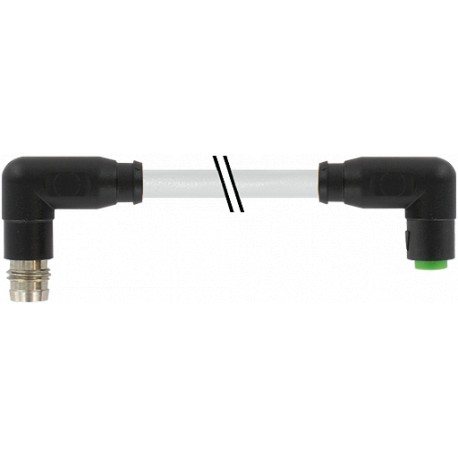 7000-88201-2300100 - 7000-88201-2300100 MURRELEKTRONIK M8 male 90° / M8 female 90° snap-in PUR 3x0.25 gray UL/CSA + drag chain 1m