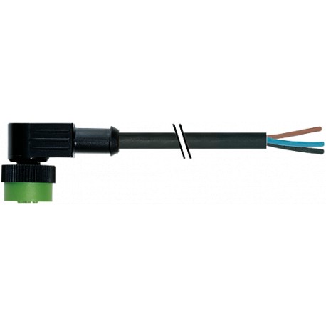 7050-12331-6231500 - 7050-12331-6231500 MURRELEKTRONIK MQ12 female 90° with cable PUR 3X0.34 black 15m