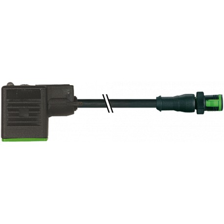 7050-40961-6160150 - 7050-40961-6160150 MURRELEKTRONIK MQ12 male 0° / MSUD valve plug form BI 11 mm PVC 3X0.75 black 1.5m