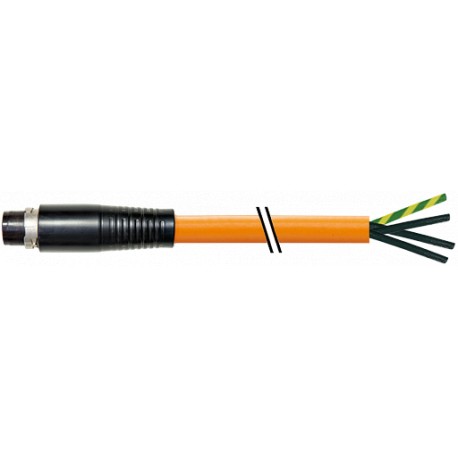 7000-P8001-P120200 - 7000-P8001-P120200 MURRELEKTRONIK MQ15-X-Power male 0° with cable PUR 4x1,5 shielded orange UL/CSA + drag ch..