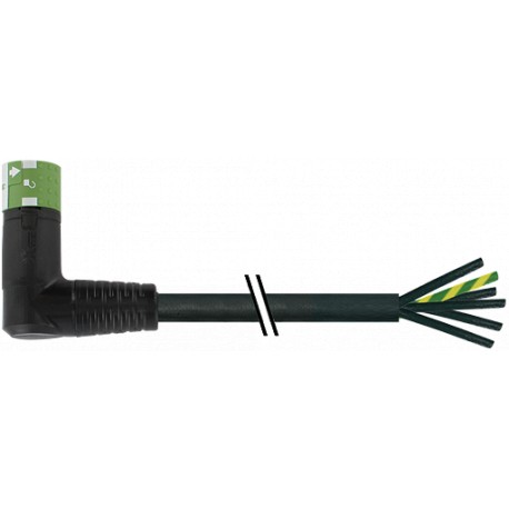 7000-P8131-P240300 - 7000-P8131-P240300 MURRELEKTRONIK MQ15-X-Power female 90° right, with cable PVC 6x1,5 black UL/CSA 3,0m