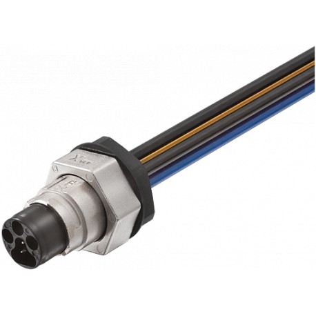 7000-P8182-P800200 - 7000-P8182-P800200 MURRELEKTRONIK MQ15-X-Power male receptacle front mount PVC 6x2,5 UL/CSA 2 m