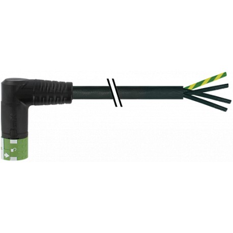 7000-P8232-P231000 - 7000-P8232-P231000 MURRELEKTRONIK MQ15-X-Power female 90° left, with cable PVC 4x2,5 black UL/CSA 10,0m