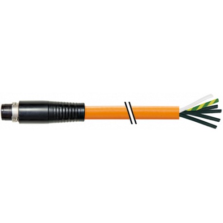 7000-P8301-P113500 - 7000-P8301-P113500 MURRELEKTRONIK MQ15-X-Power male 0° with cable PUR 4x2,5 + 2x1,5 shielded orange UL/CSA +..