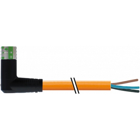7000-P8331-P114000 - 7000-P8331-P114000 MURRELEKTRONIK MQ15-X-Power female 90° right, with cable PUR 4x2,5 + 2x1,5 shielded orang..