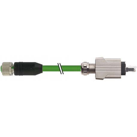 7000-44625-7960750 - 7000-44625-7960750 MURRELEKTRONIK Push Pull RJ45 0° / M12 female 0° D-cod. Ethernet PUR 2x2xAWG22 shielded g..