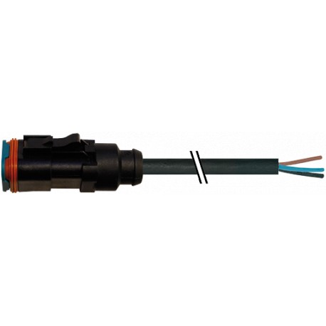 7072-72081-5640500 - 7072-72081-5640500 MURRELEKTRONIK Valve plug MDC06-3s with cable PUR 3x0.75 black UL/CSA + drag chain 5m