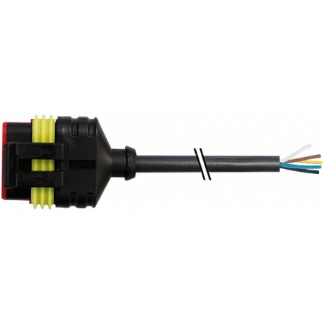 7072-73161-5140750 - 7072-73161-5140750 MURRELEKTRONIK Valve plug SuperSeal female 4 pole with cable PUR 4x0.75 black 7,5m