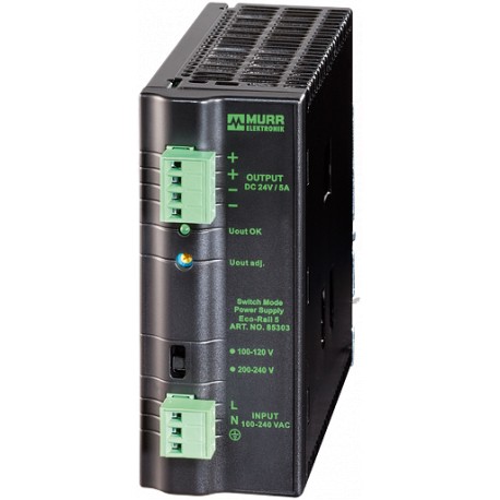 85301 - 85301 MURRELEKTRONIK Eco-Rail Power Supply 1-phase IN: 90-264VAC OUT: 24V/1,3ADC
