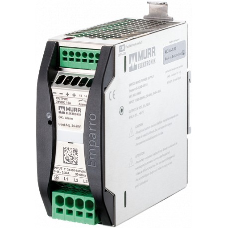 87690 - 87690 MURRELEKTRONIK Emparro Power Supply 3-phase IN: 360 500VAC OUT: 24-28V/5ADC