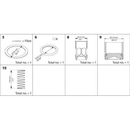 148B6173 - 148B6173 DANFOSS REFRIGERATION CHV Overhaul kit DN 125 for CHV 125