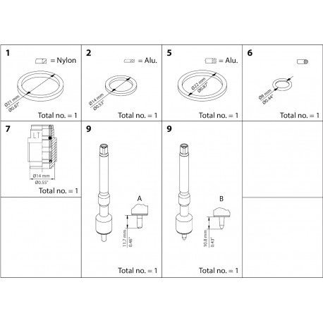 148B6174 - 148B6174 DANFOSS REFRIGERATION REG Overhaul kit DN 10 cone A and B for REG 10