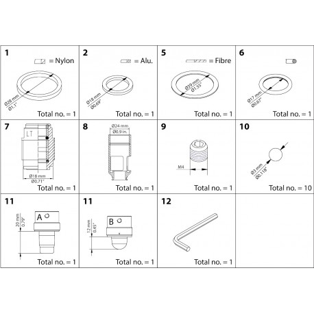 148B6175 - 148B6175 DANFOSS REFRIGERATION REG Overhaul kit DN 15-20 cone A and B for REG 15-20