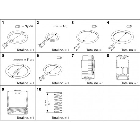 148B6162 - 148B6162 DANFOSS REFRIGERATION SCA Overhaul kit DN 50 for SCA 50