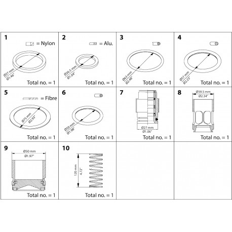 148B6163 - 148B6163 DANFOSS REFRIGERATION SCA Overhaul kit DN 65 for SCA 65