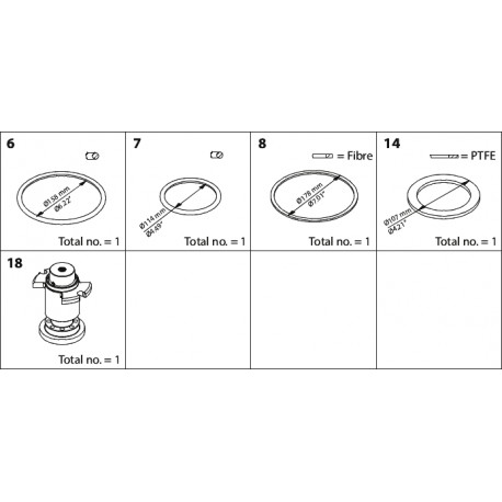 027H7155 - 027H7155 DANFOSS REFRIGERATION Repair kit for ICM 125