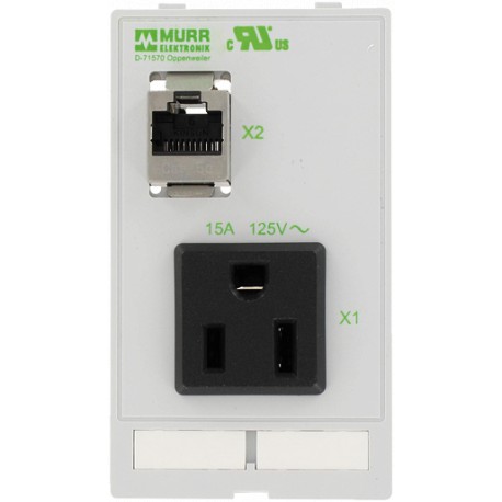 4000-68000-4040000 - 4000-68000-4040000 MURRELEKTRONIK MODLINK MSDD SINGLE COMBI INSERT USA NEMA 5-15, 1xRJ45 Buchse/Buchse
