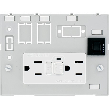 4000-68000-4140000 - 4000-68000-4140000 MURRELEKTRONIK MODLINK MSDD DBL COMBI INSERT USA 2XNEMA 5-15, GFCI+1x3A fuse