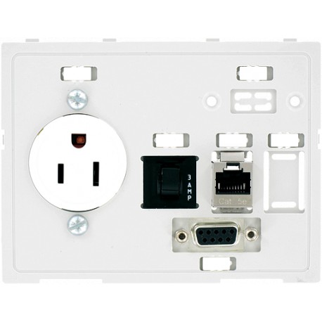 4000-68000-4230000 - 4000-68000-4230000 MURRELEKTRONIK MODLINK MSDD DBL COMBI INSERT USA NEMA 5-15, 1xRJ45 Buchse/Buchse + 1xSUB-..