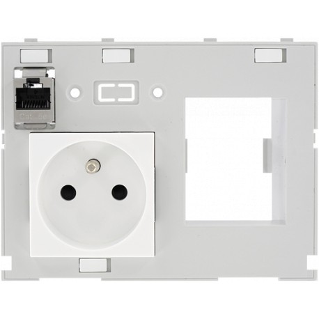 4000-68000-4310001 - 4000-68000-4310001 MURRELEKTRONIK MODLINK MSDD DBL COMBI INSERT FRANCE, 1xRJ45 Buchse/Buchse + RCD opening
