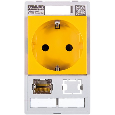 4000-68000-4590001 - 4000-68000-4590001 MURRELEKTRONIK MODLINK MSDD SINGLE COMBI INSERT GERMANY YELLOW, 1x RJ45 + 1x Datenausschn..