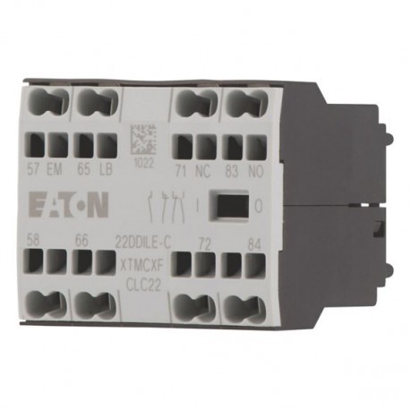 22DDILE-C - 22DDILE-C 230264 XTMCXFCLC22 EATON ELECTRIC Auxiliary contact, 1N/O+1N/O early+1N/C+1N/C late, surface mount..