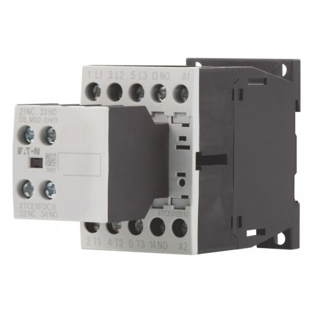 DILM12-21(230V50HZ,240V60HZ) - DILM12-21(230V50HZ,240V60HZ) 276900 Y7-276900 EATON ELECTRIC Contactor, 3p+2N/O+1N/C, 5.5kW/400V/AC3