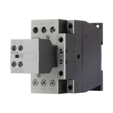 DILM17-21(230V50/60HZ) - DILM17-21(230V50/60HZ) 277076 Y7-277076 EATON ELECTRIC Contactor, 3p+2N/O+1N/C, 7.5kW/400V/AC3
