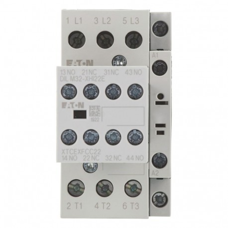 DILM17-22(RDC24) - DILM17-22(RDC24) 106371 Y7-106371 EATON ELECTRIC Contactor, 3p+2N/O+2N/C, 7.5kW/400V/AC3
