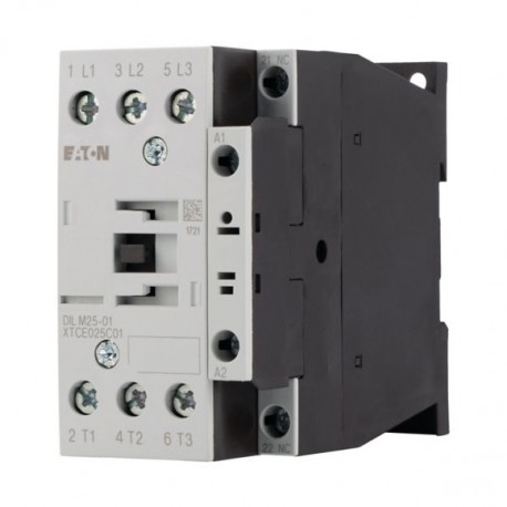 DILM25-01(TVC200) - DILM25-01(TVC200) 277175 XTCE025C01DH EATON ELECTRIC Contactor, 3p+1N/C, 11kW/400V/AC3