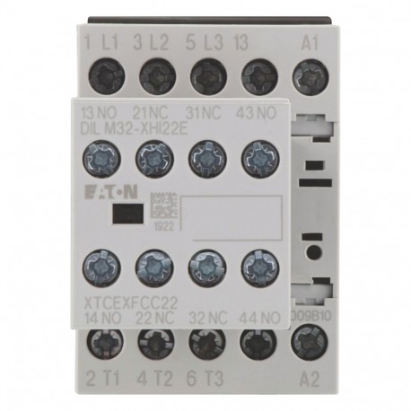 DILM9-22(230V50HZ,240V60HZ) - DILM9-22(230V50HZ,240V60HZ) 106361 Y7-106361 EATON ELECTRIC Contactor, 3p+2N/O+2N/C, 4kW/400V/AC3