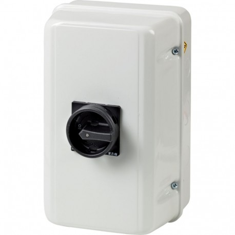 T3-4-15682/ST/SVB-SW - T3-4-15682/ST/SVB-SW 201719 EATON ELECTRIC Main switch, +steel enclosure, 6p+1N/O+1N/C, Ie 25A, handle black..