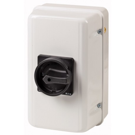 T5B-4-15682/ST/SVB-SW - T5B-4-15682/ST/SVB-SW 215329 EATON ELECTRIC Main switch, +steel enclosure, 6p+1N/O+1N/C, Ie 63A, handle blac..