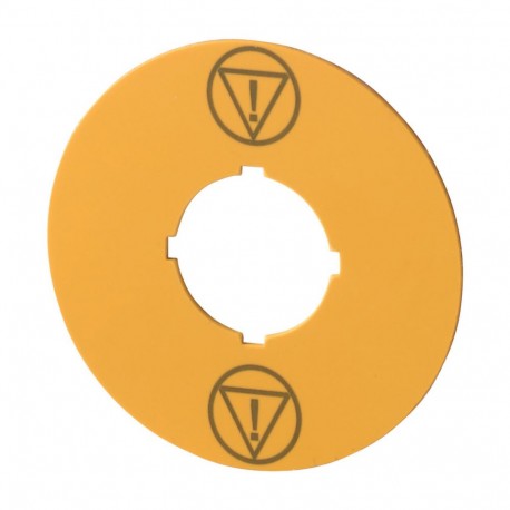 M22-XBK-ESS - M22-XBK-ESS 180472 Y7-180472 EATON ELECTRIC Label emergency switching off yellow D 60 mm with IEC60417-5638 ..