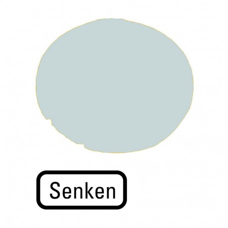 M22-XDL-W-D18 - M22-XDL-W-D18 218325 Y7-218325 EATON ELECTRIC Button lens, flat white, DECREASE