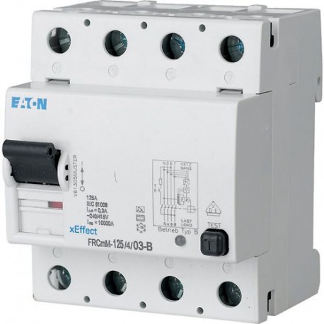 FRCMM-125/4/03-S/BFQ - FRCMM-125/4/03-S/BFQ 171190 Y7-171190 EATON ELECTRIC AC/DC sensitive residual current circuit-breakers, 125A..