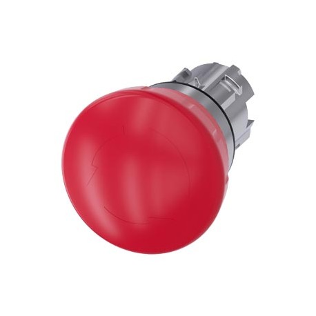 3SU1050-1LB20-0AA0 - 3SU1050-1LB20-0AA0 SIEMENS Emergency stop mushroom pushbutton, 22 mm, round, shiny metal, red, 40 mm, latchi..