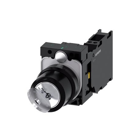 3SU1100-4BF21-3TA0 - 3SU1100-4BF21-3TA0 SIEMENS RONIS key-operated switch, 22 mm, round, plastic, lock number SB30, with 2 keys, ..