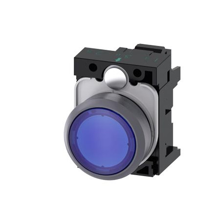 3SU1132-0AD50-3AA0 - 3SU1132-0AD50-3AA0 SIEMENS Indicator light, in illuminated pushbutton design, 22 mm, round, plastic with met..