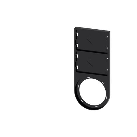 3SU1900-0BR10-0AA0 - 3SU1900-0BR10-0AA0 SIEMENS Label holder, flat, Frame rounded off at the bottom black, for 2 labeling plates ..