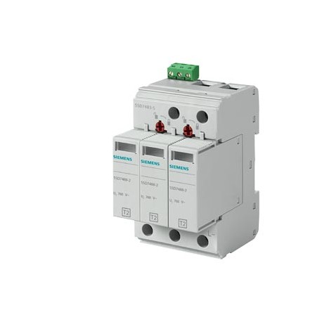 5SD7483-5 - 5SD7483-5 SIEMENS Surge arrester, Type 2, pluggable protective modules, UC 750V AC, 3-pole, for 4-wire netwo..