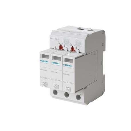 5SD7483-6 - 5SD7483-6 SIEMENS surge arrester T1/T2, UC 1050V DC, Imax 40 kA Short-circuit strength 80 A, 2+V circuit, fo..