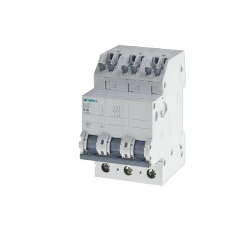 5SJ6313-7KS - 5SJ6313-7KS SIEMENS Miniature circuit breaker 400 V 6kA, 3-pole, C, 13 A, D 70 mm with screwless outgoing te..