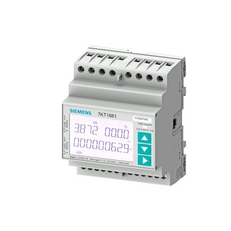 7KT1663 - 7KT1663 SIEMENS SENTRON, measuring device, 7KT PAC1600, LCD, L-L: 400 V, L-N: 230 V, 5 A, strd rail instr., ..